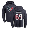 H.Texans #69 Ed Ingram Player Navy Pro Line Pullover Hoodie Limited Game BALCE Stitched Jerseys