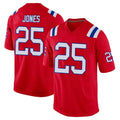 NE.Patriots #25 Marcus Jones Player Red Home Game BALCE Stitched Jerseys