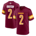 W.Commanders #2 Amik Robertson Player Burgundy Home Game BALCE Stitched Jerseys