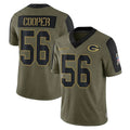 GB.Packers #56 Edgerrin Cooper Player Olive Salute To Service Limited Game BALCE Stitched Jerseys
