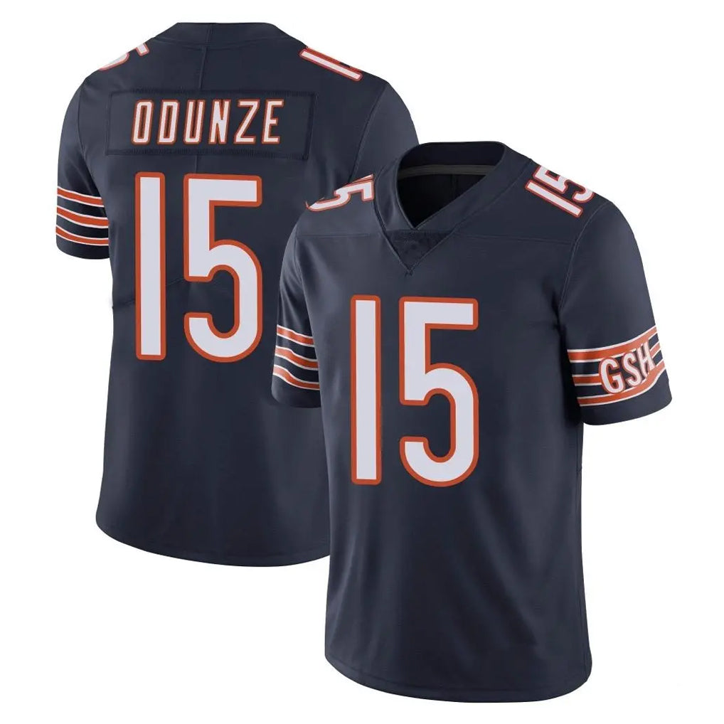 C.Bears #15 Rome Odunze Player Navy Vapor Untouchable Limited Home Game BALCE Stitched Jerseys