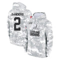 C.Browns #2 Shedeur Sanders Player Arctic Camo Salute to Service Hoodies Limited Game BALCE Stitched Jerseys