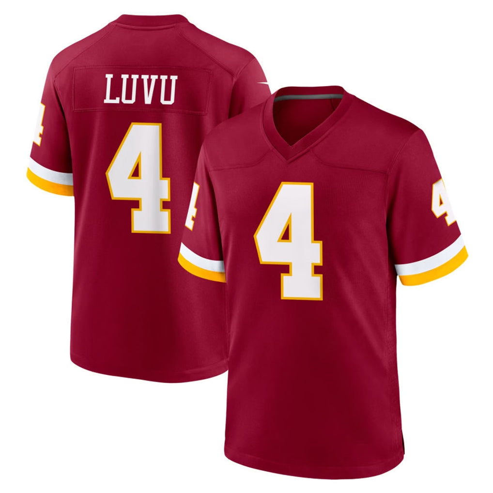W.Commanders #4 Frankie Luvu Player Burgundy Game Home BALCE Stitched Jerseys
