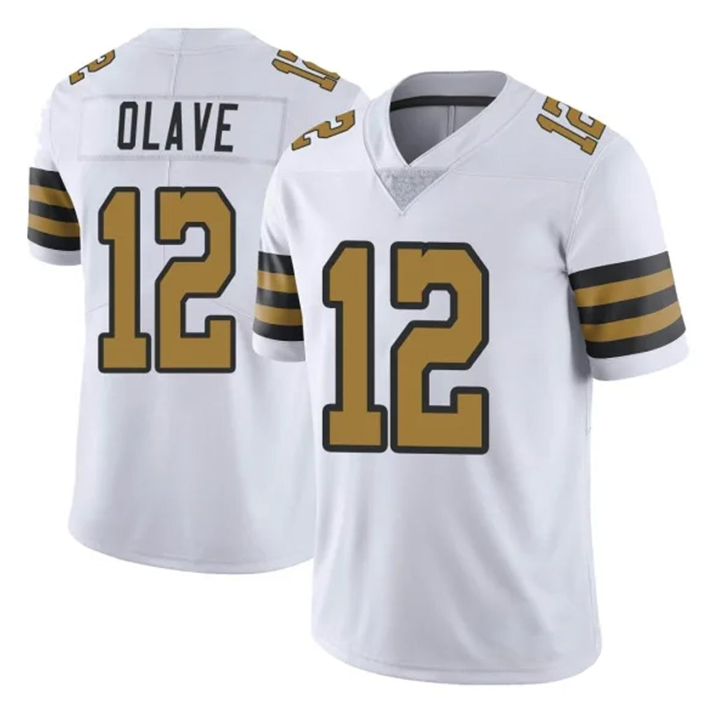 NO.Saints #12 Chris Olave Player White Limited Color Rush Home Game BALCE Stitched Jerseys