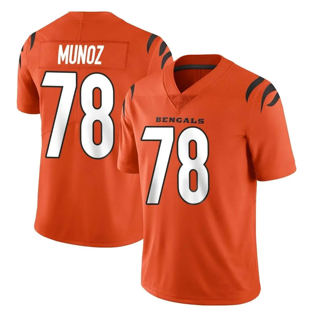 C.Bengals #78 Anthony Munoz Player Orange Vapor Untouchable Limited Home Game BALCE Stitched Jerseys