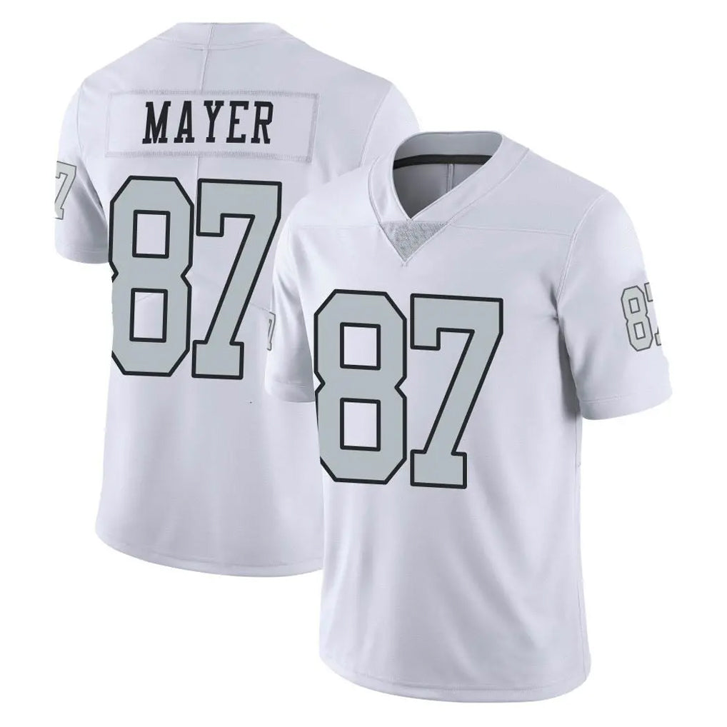 LV.Raiders #87 Michael Mayer Player White Limited Color Rush Home Game BALCE Stitched Jerseys