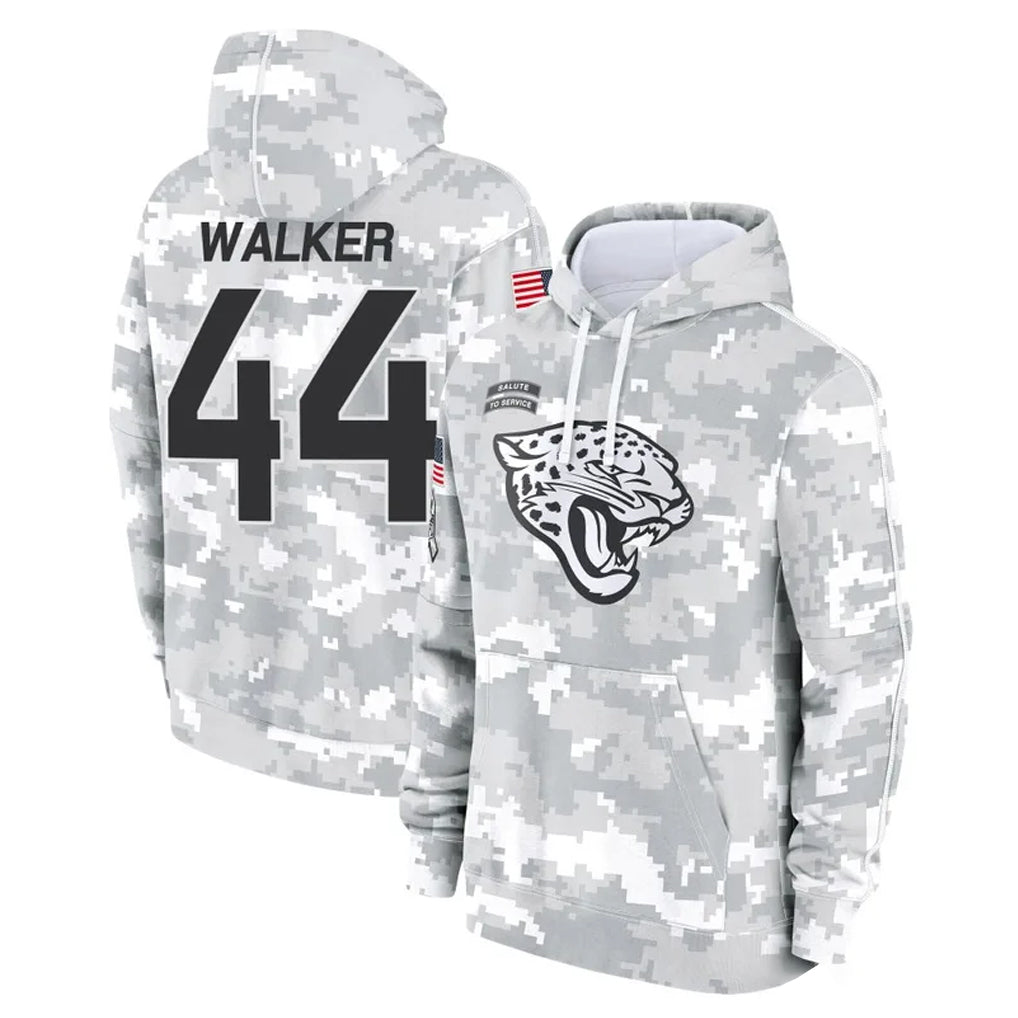J.Jaguars #44 Travon Walker Player Arctic Camo Salute to Service Hoodies Limited Game BALCE Stitched Jerseys