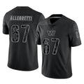 W.Commanders #67 Nick Allegretti Player Black Limited Reflective Home Game BALCE Stitched Jerseys