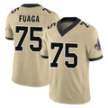 NO.Saints #75 Taliese Fuaga Player Gold Limited Vapor F.U.S.E. Home Game BALCE Stitched Jerseys