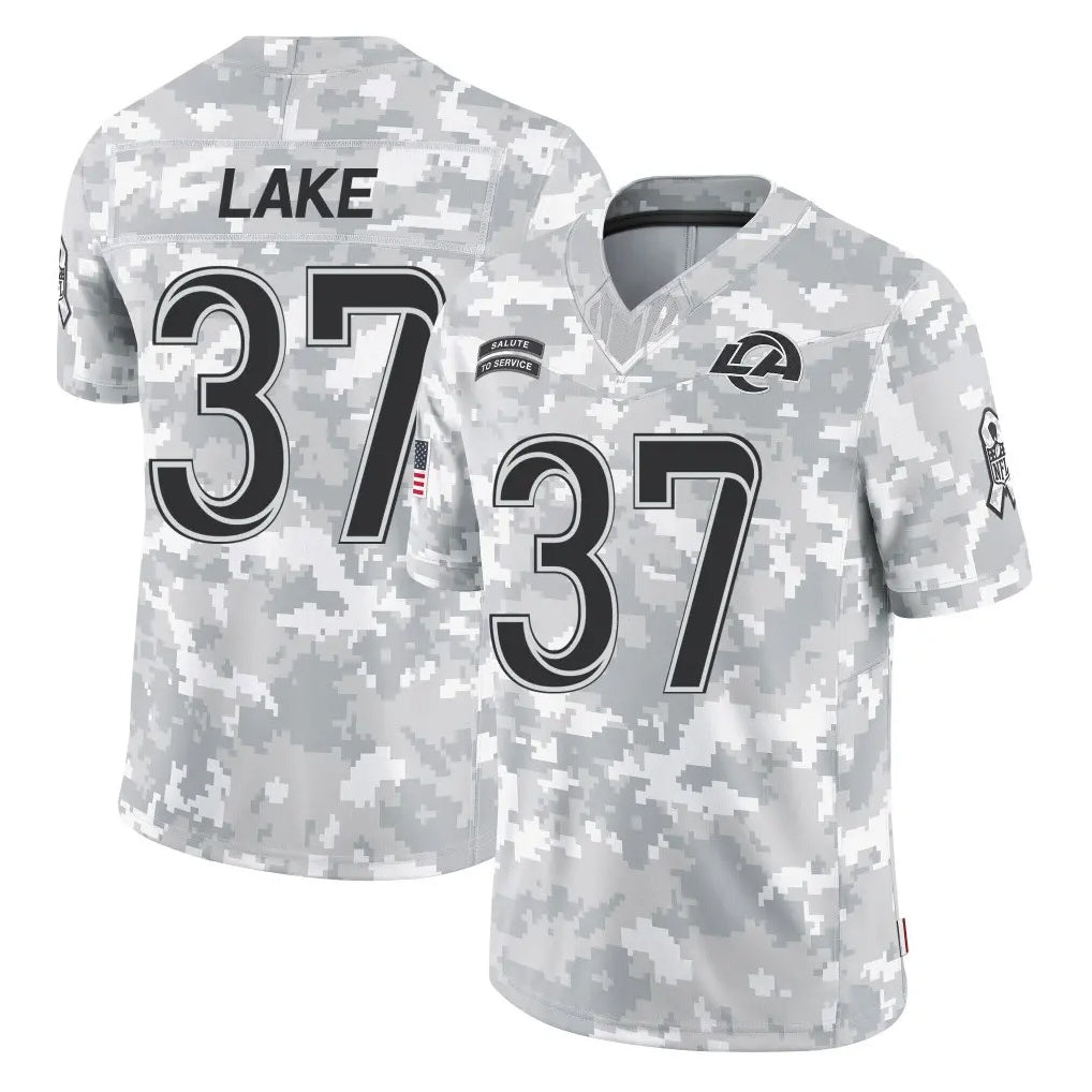 LA.Rams #37 Quentin Lake Player Arctic Camo Salute To Service Limited Game BALCE Stitched Jerseys