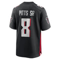 A.Falcons #8 Kyle Pitts Sr. Player Black Home Game BALCE Stitched Jerseys