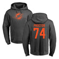 M.Dolphins #74 Kadyn Proctor Player Darkgray Pullover Hoodies Limited BALCE Stitched Jerseys
