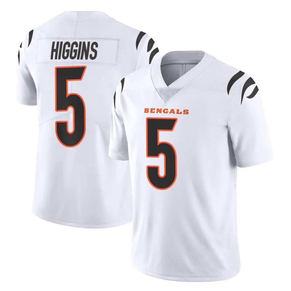 C.Bengals #5 Tee Higgins Player White Vapor Untouchable Limited Home Game BALCE Stitched Jerseys
