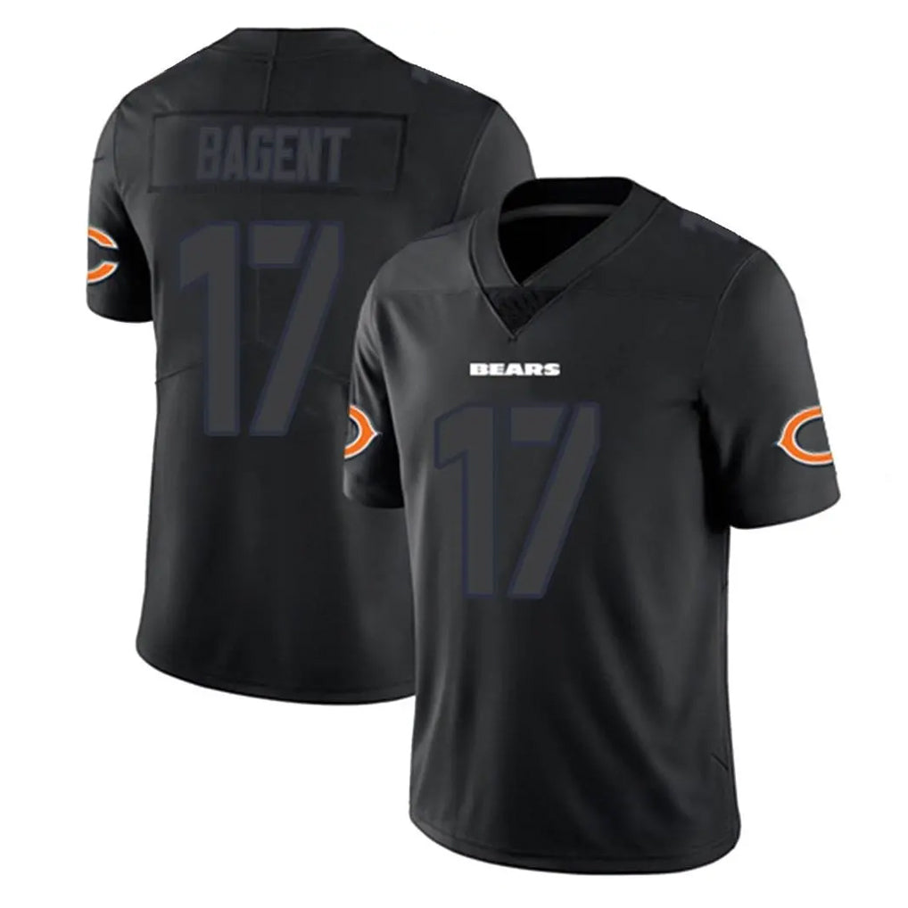C.Bears #17 Tyson Bagent Player Black Impact Limited Game BALCE Stitched Jerseys
