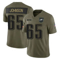 P.Eagles #65 Lane Johnson Player Olive 2025 Salute To Service Limited BALCE Stitched Jerseys