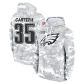 P.Eagles #35 Michael Carter II Player Arctic Camo Salute to Service Pullover Hoodies Limited Game BALCE Stitched Jerseys