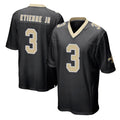 NO.Saints #3 Travis Etienne Jr. Player Black Home Game BALCE Stitched Jerseys