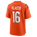 C.Bengals #16 Joe Flacco Player Orange Home Game BALCE Stitched Jerseys