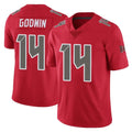 TB.Buccaneers #14 Chris Godwin Jr. Player Red Limited Color Rush Home Game BALCE Stitched Jerseys