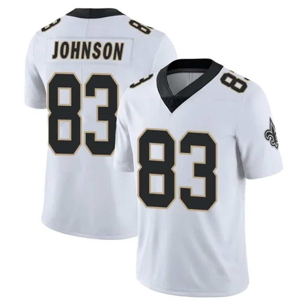 NO.Saints #83 Juwan Johnson Player White Limited Vapor Untouchable Home Game BALCE Stitched Jerseys