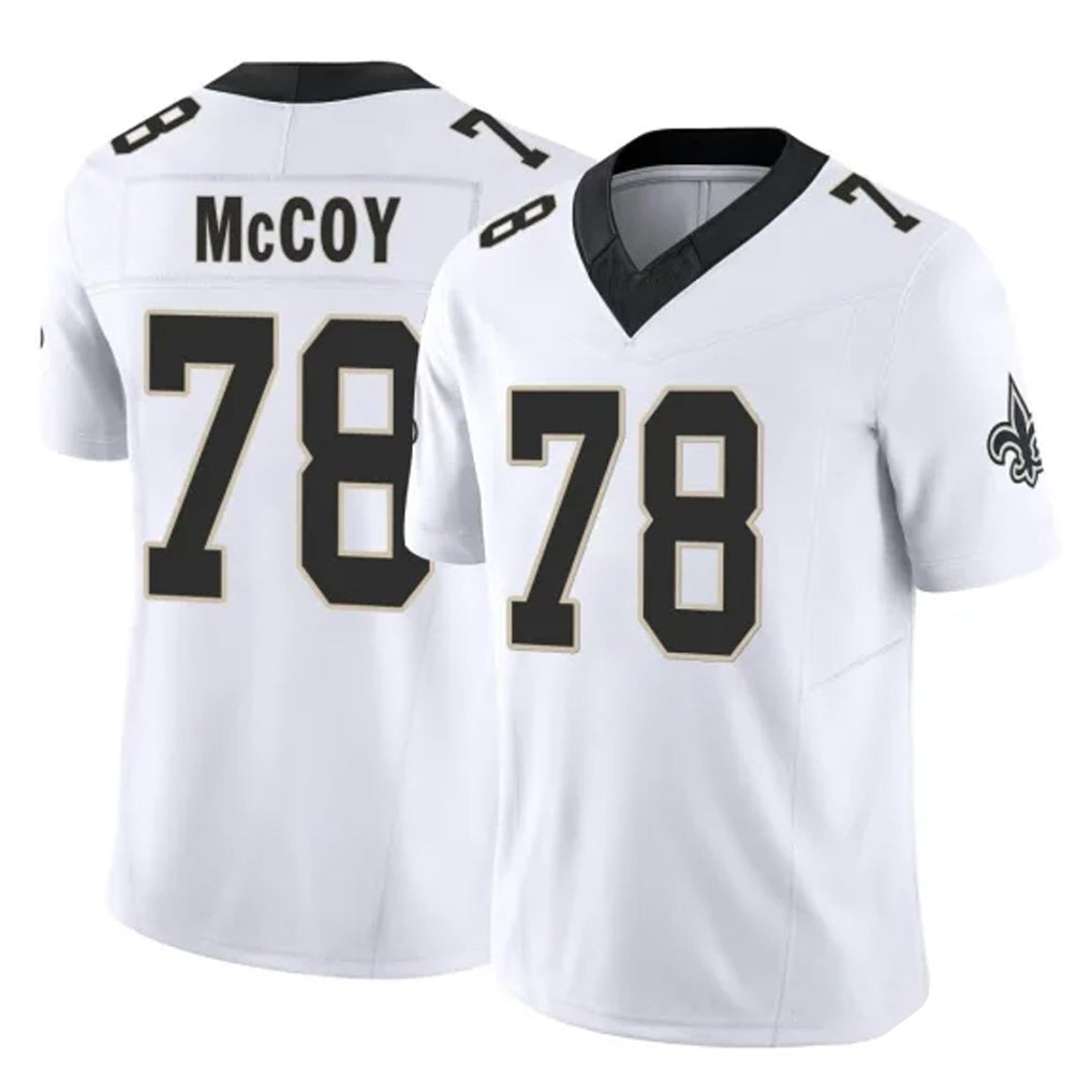 NO.Saints #78 Erik McCoy Player White Limited Vapor F.U.S.E. Home Game BALCE Stitched Jerseys