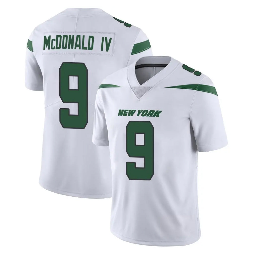 NY.Jets #9 Will McDonald IV Player White Spotlight Limited Vapor Home Game BALCE Stitched Jerseys