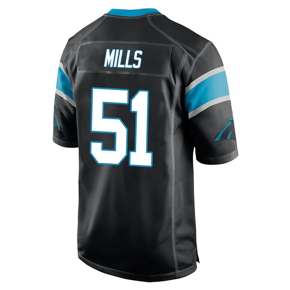 C.Panthers #51 Sam Mills Player Black Game BALCE Stitched Jerseys