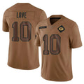 GB.Packers #10 Jordan Love Player Brown Salute To Service Limited BALCE Stitched Jerseys