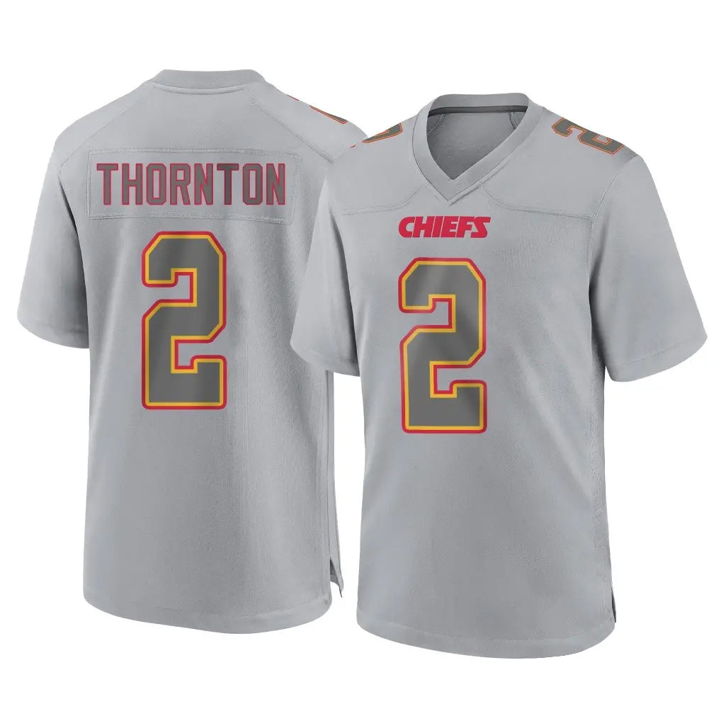 KC.Chiefs #2 Tyquan Thornton Player Gray Atmosphere Fashion Game BALCE Stitched Jerseys