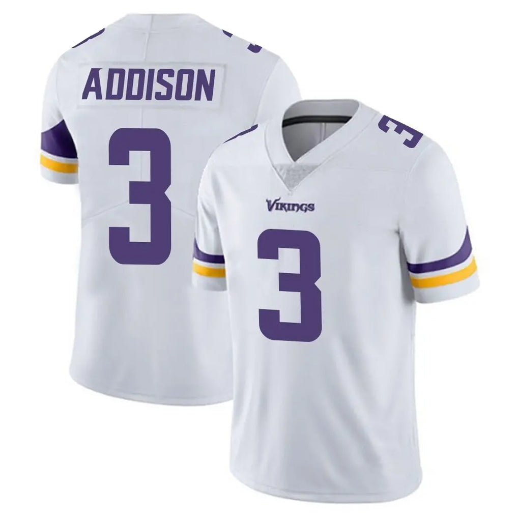 M.Vikings #3 Jordan Addison Player White Limited Vapor Untouchable Home Game BALCE Stitched Jerseys