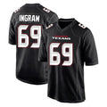 H.Texans #69 Ed Ingram Player Carbon Black Fashion Home Game BALCE Stitched Jerseys
