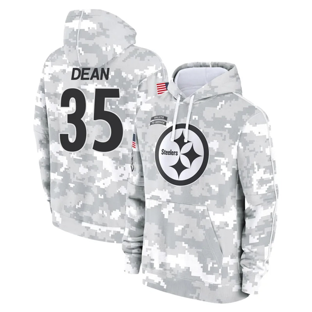 P.Steelers #35 Jamel Dean Player Arctic Camo Limited Salute to Service Pullover Hoodies Game BALCE Stitched Jerseys