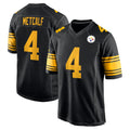 P.Steelers #4 DK Metcalf Player Black Color Rush Home Game BALCE Stitched Jerseys