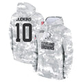 C.Browns #10 Quinshon Judkins Player Arctic Camo Salute to Service Hoodies Limited Game BALCE Stitched Jerseys