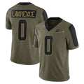 S.Seahawks #0 DeMarcus Lawrence Player Olive Salute To Service Limited Game BALCE Stitched Jerseys