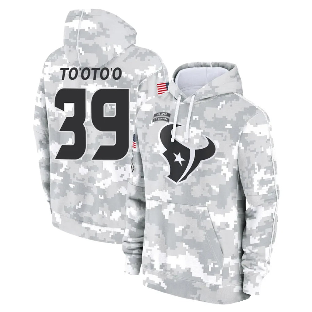 H.Texans #39 Henry To'oTo'o Player Arctic Camo Salute to Service Hoodies Limited Game BALCE Stitched Jerseys