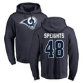 LA.Rams #48 Omar Speights Player Navy Pullover Hoodie Limited Game BALCE Stitched Jerseys