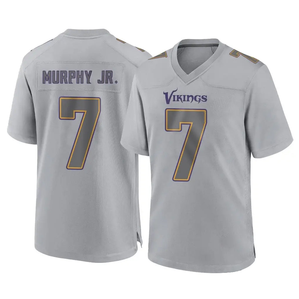 M.Vikings #7 Byron Murphy Jr. Player Gray Atmosphere Fashion Home Game BALCE Stitched Jerseys