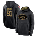 NY.Jets #91 Jowon Briggs Player Black Salute to Service Hoodies Limited Game BALCE Stitched Jerseys