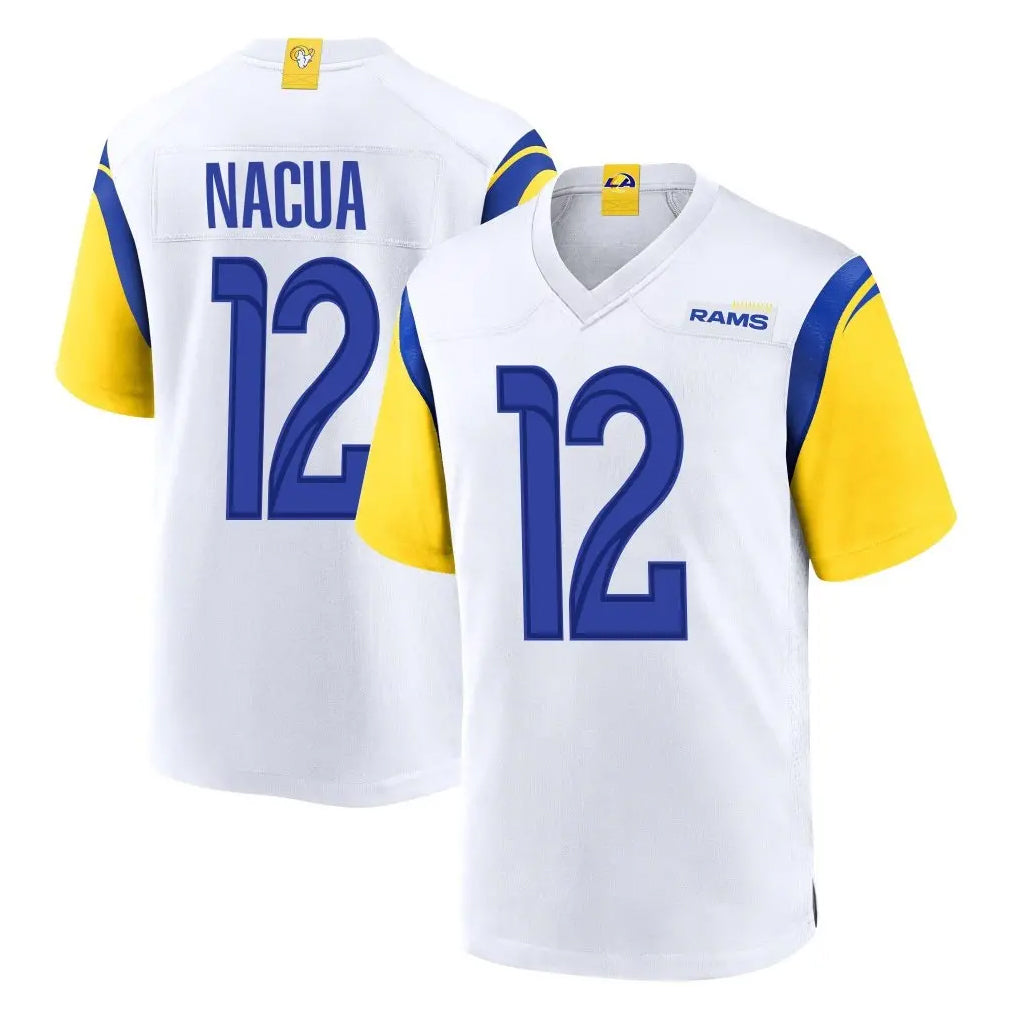 LA.Rams #12 Puka Nacua Player White Home Game BALCE Stitched Jerseys