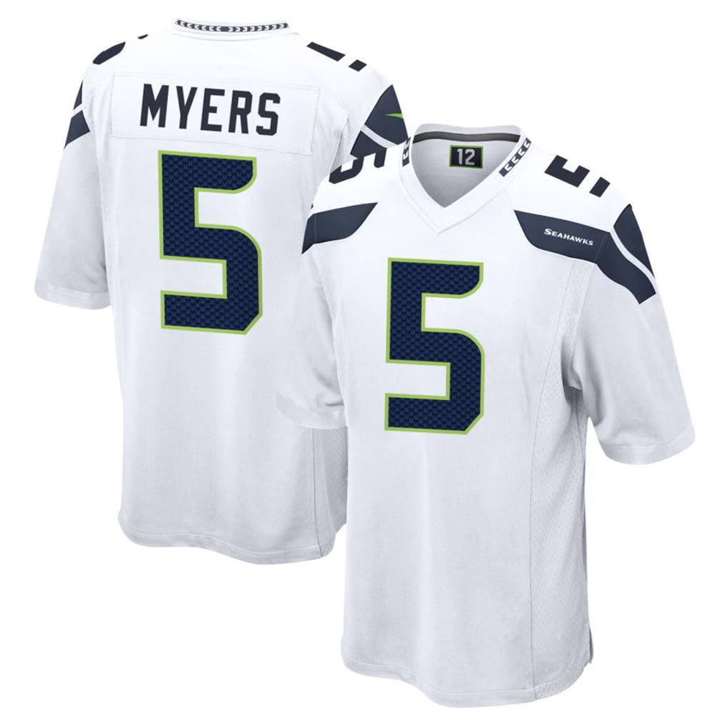 S.Seahawks #5 Jason Myers Player White Home Game BALCE Stitched Jerseys