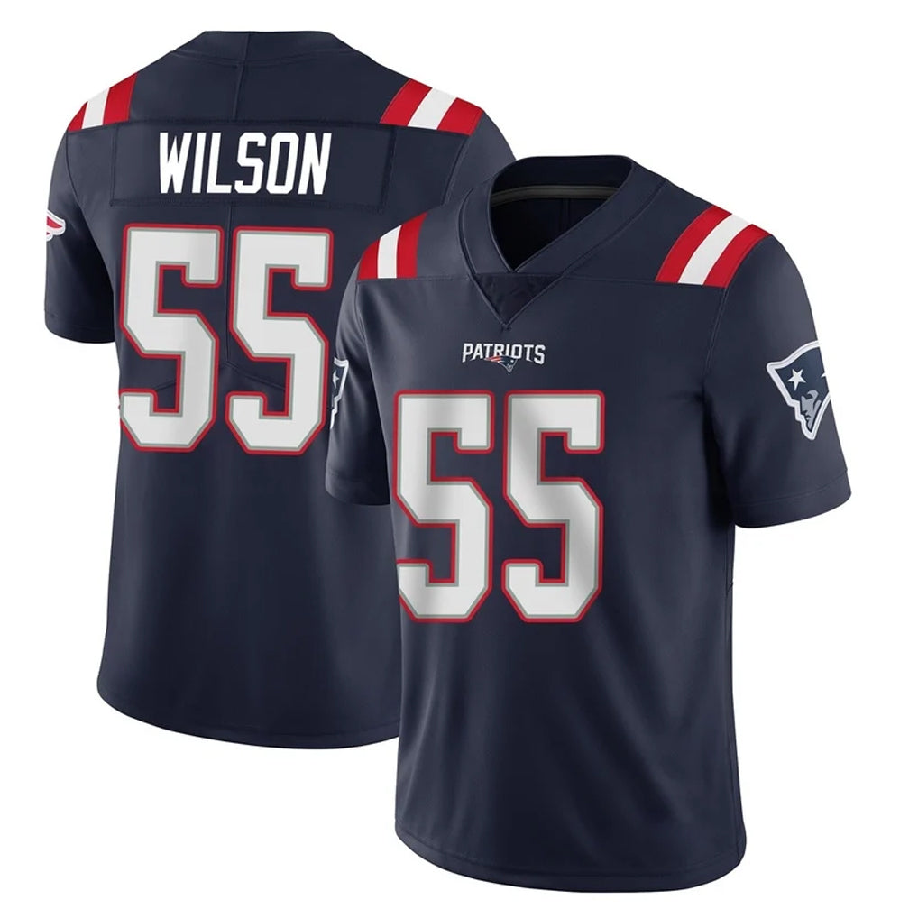 NE.Patriots #55 Jared Wilson Player Navy Vapor Untouchable Home Game BALCE Stitched Jerseys