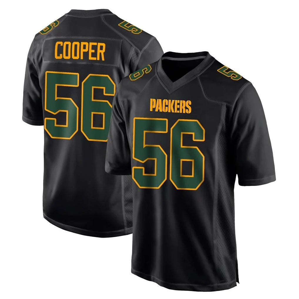 GB.Packers #56 Edgerrin Cooper Player Black Fashion Home Game BALCE Stitched Jerseys