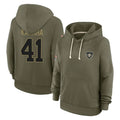 NO.Saints #41 Alvin Kamara Player Olive Salute to Service Pullover Hoodies Limited BALCE Stitched Jerseys