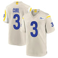 LA.Rams #3 Kam Curl Player Bone Home Game BALCE Stitched Jerseys