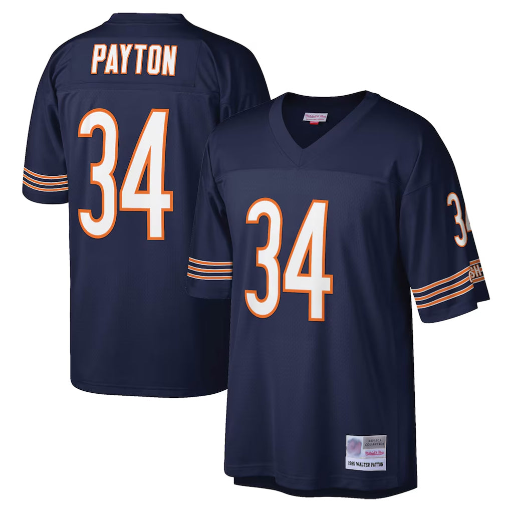 C.Bears #34 Walter Payton Player Navy Mitchell & Ness Legacy Replica BALCE Stitched Jerseys