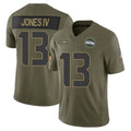 S.Seahawks #13 Ernest Jones IV Player Olive 2025 Salute To Service Limited Home Game BALCE Stitched Jerseys