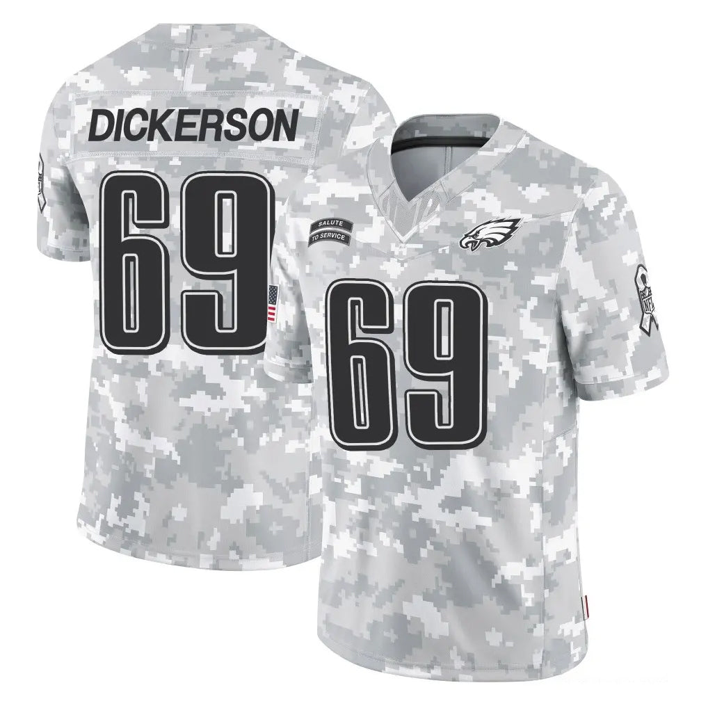 P.Eagles #69 Landon Dickerson Player Arctic Camo Salute to Service Limited Game BALCE Stitched Jerseys