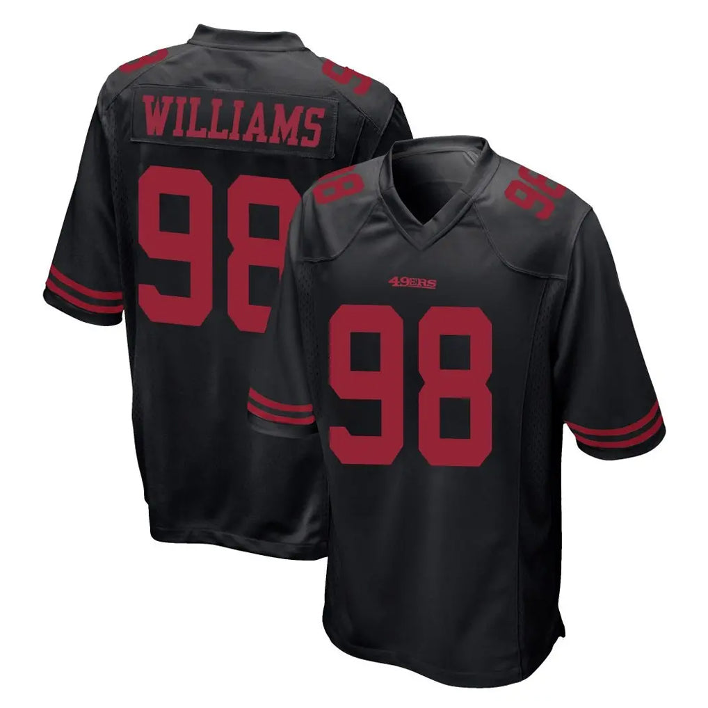 SF.49ers #98 Mykel Williams Player Black Alternate Home Game BALCE Stitched Jerseys