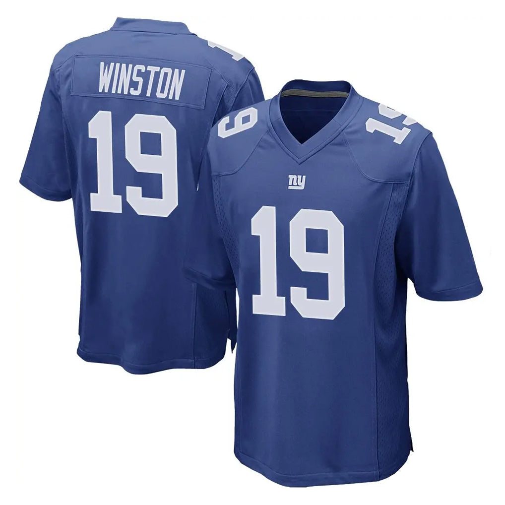 NY.Giants #19 Jameis Winston Player Royal Home Game BALCE Stitched Jerseys